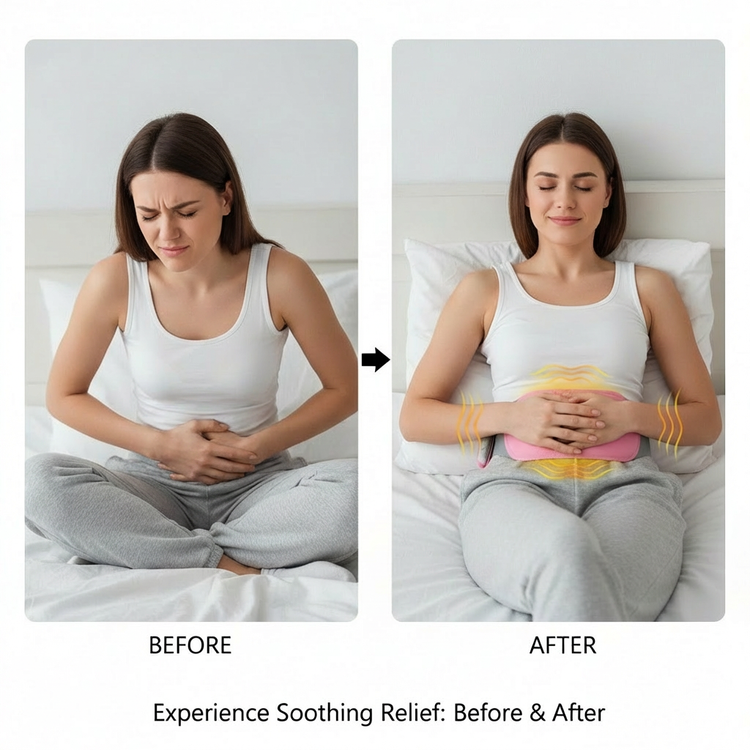 Eelctric Period Cramp Massager Vibrator Heating Pad For Menstrual Warm Uterus Belt Waist Back Massager Women Gift