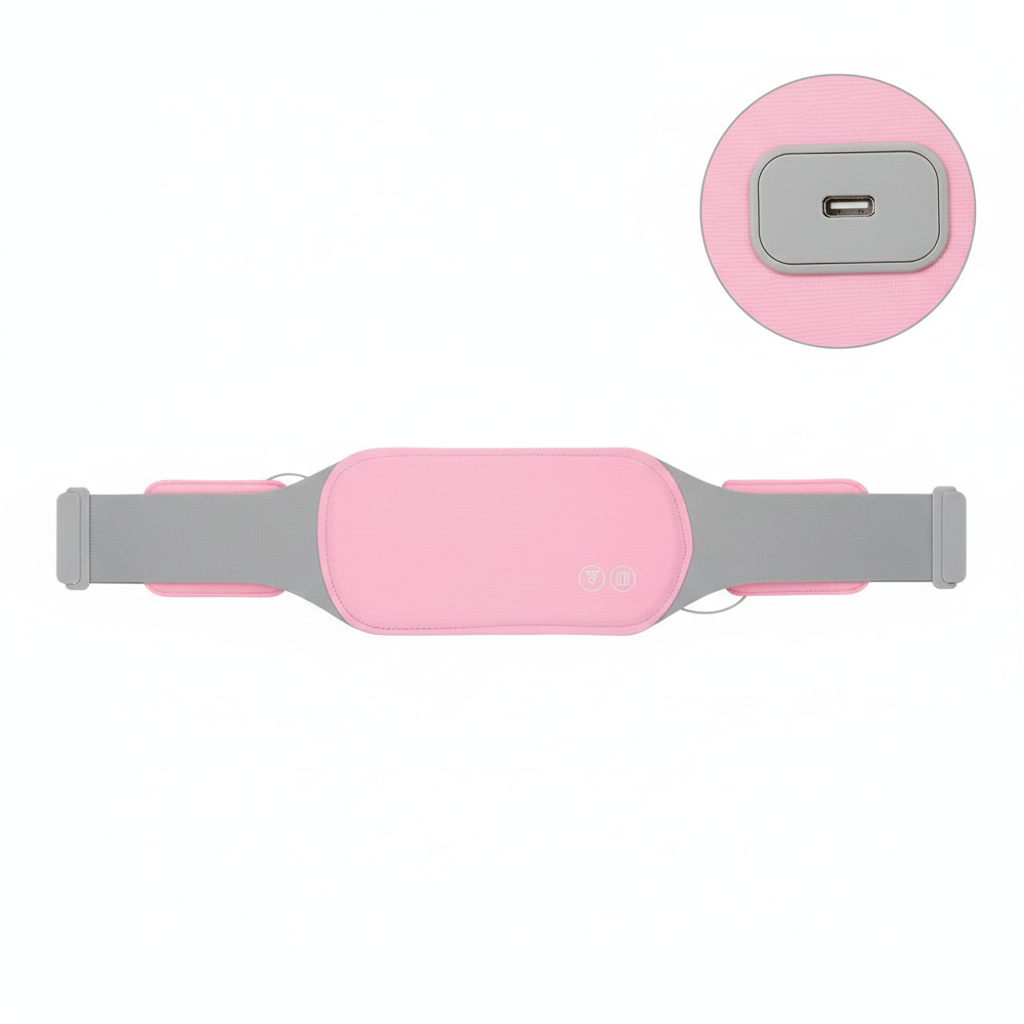 Eelctric Period Cramp Massager Vibrator Heating Pad For Menstrual Warm Uterus Belt Waist Back Massager Women Gift