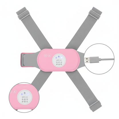 Eelctric Period Cramp Massager Vibrator Heating Pad For Menstrual Warm Uterus Belt Waist Back Massager Women Gift